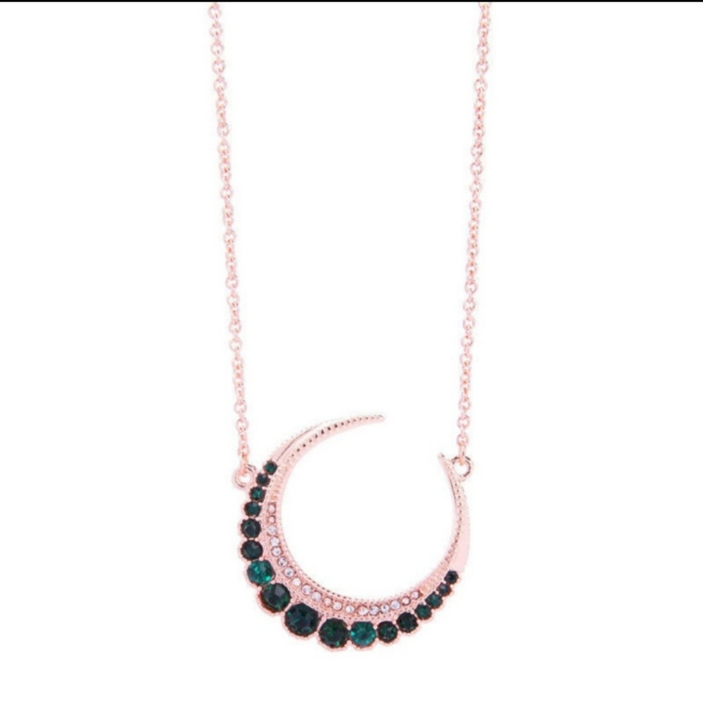 Boho Moon Rhinestone Necklace